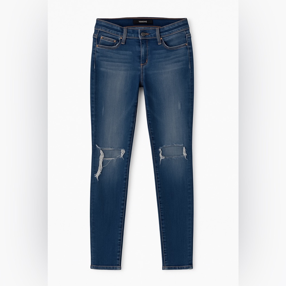 J Brand Women's Dark Blue Distressed Skinny Jeans